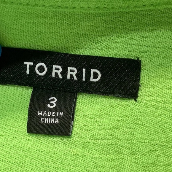 Torrid Vibrant Green Open Front Cardigan Kimono Duster Women’s Plus Size 3X - Picture 3 of 5